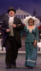 Matthew Tatus and Melissa Thoma as Mayor Shinn and Eulalie in The Music Man